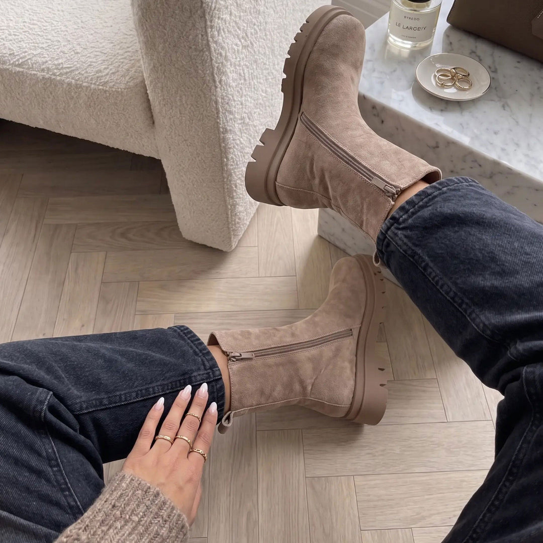 Florence | Bottines Chelsea beiges élégantes